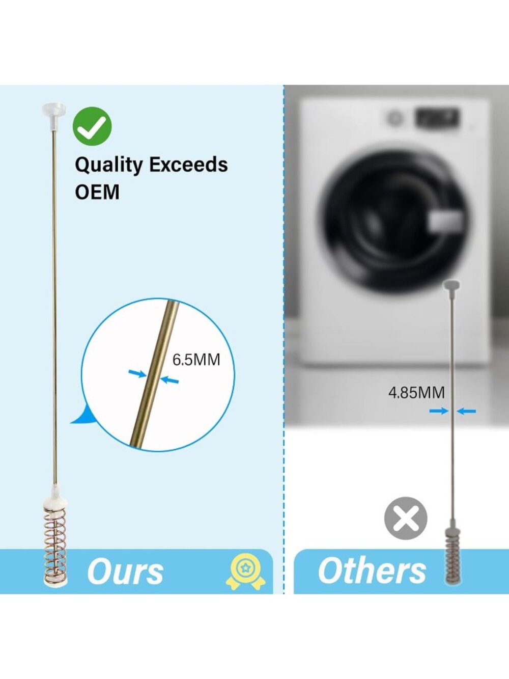 Upgraded Suspension Rod Kit for Samsung Washer Compatible with DC97‑16350 Series - Picture 3 of 6